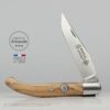 Couteau Basque Yatagan Bois Olivier Médaillon croix basque