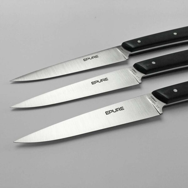 coffret 6 couteaux design épure noir