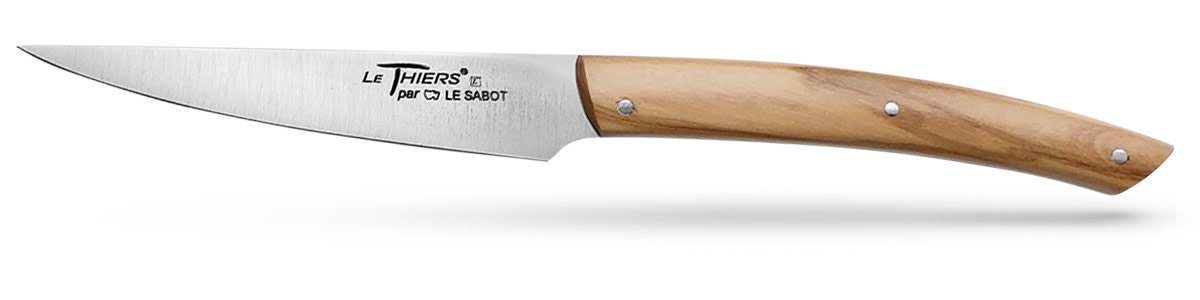 coffret couteaux de table Le Thiers® Bistro chic bois d'olivier au Sabot