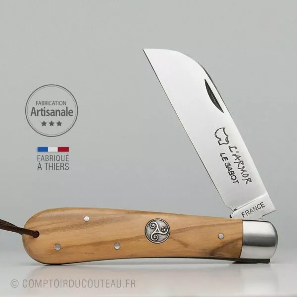 Couteau Armor (London) Bois Olivier Médaillon Triskell