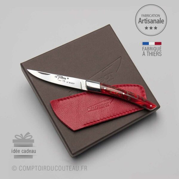 Couteau femme Le Thiers manche rouge