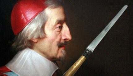 Le Cardinal Richelieu, inventeur du couteau de table à bout rond