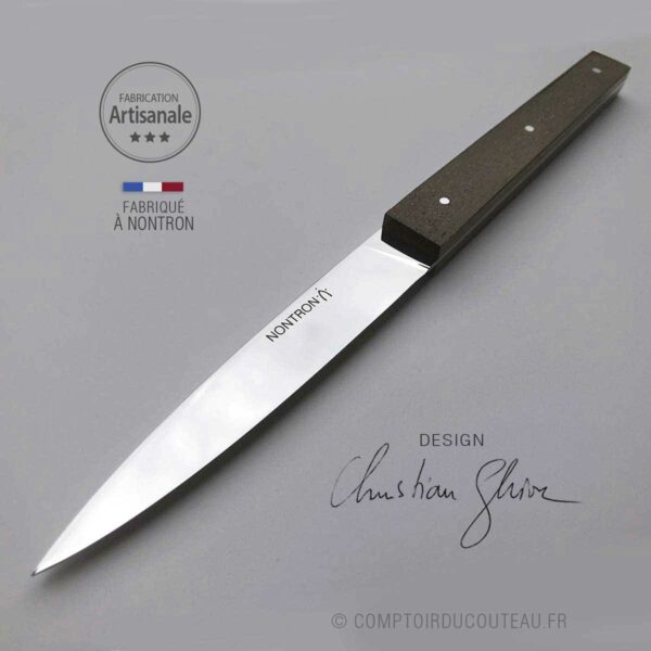 nontron 6 couteaux de table élémentaires frénétiquement densifié design