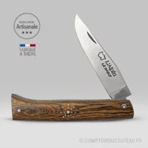 couteau alpin ambiance chalet bois de bocote