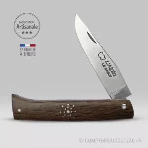 couteau alpin ambiance chalet bois de wengué