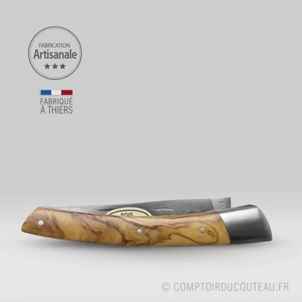 couteau le thiers par le fidèle manche olivier ressort guilloché