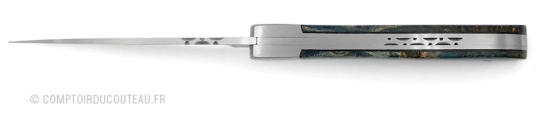 kaban couteau breton loupe de peuplier bleu