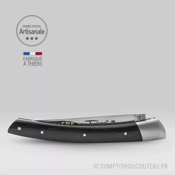 couteau le thiers bois d'ébène guilloché main