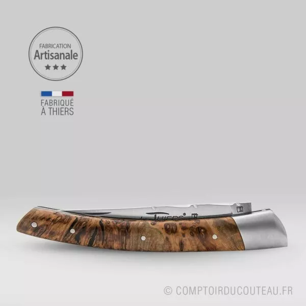 couteau le thiers bois érable stabilise guilloché main