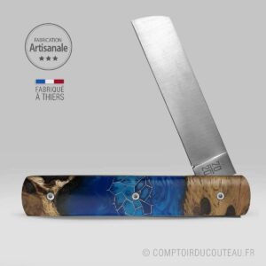 couteau 20/20 serie limite bois loupe de chêne vert piece unique