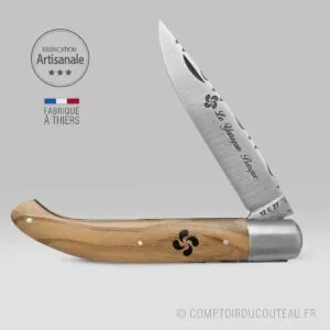 véritable yatagan basque en bois d'olivier