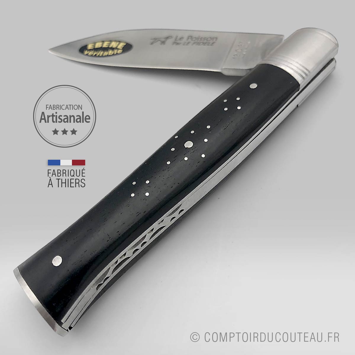 Etui Cuir Marron pour couteaux Alpin, Armor, Lou Cotech, Yssingeaux •  Comptoir du Couteau