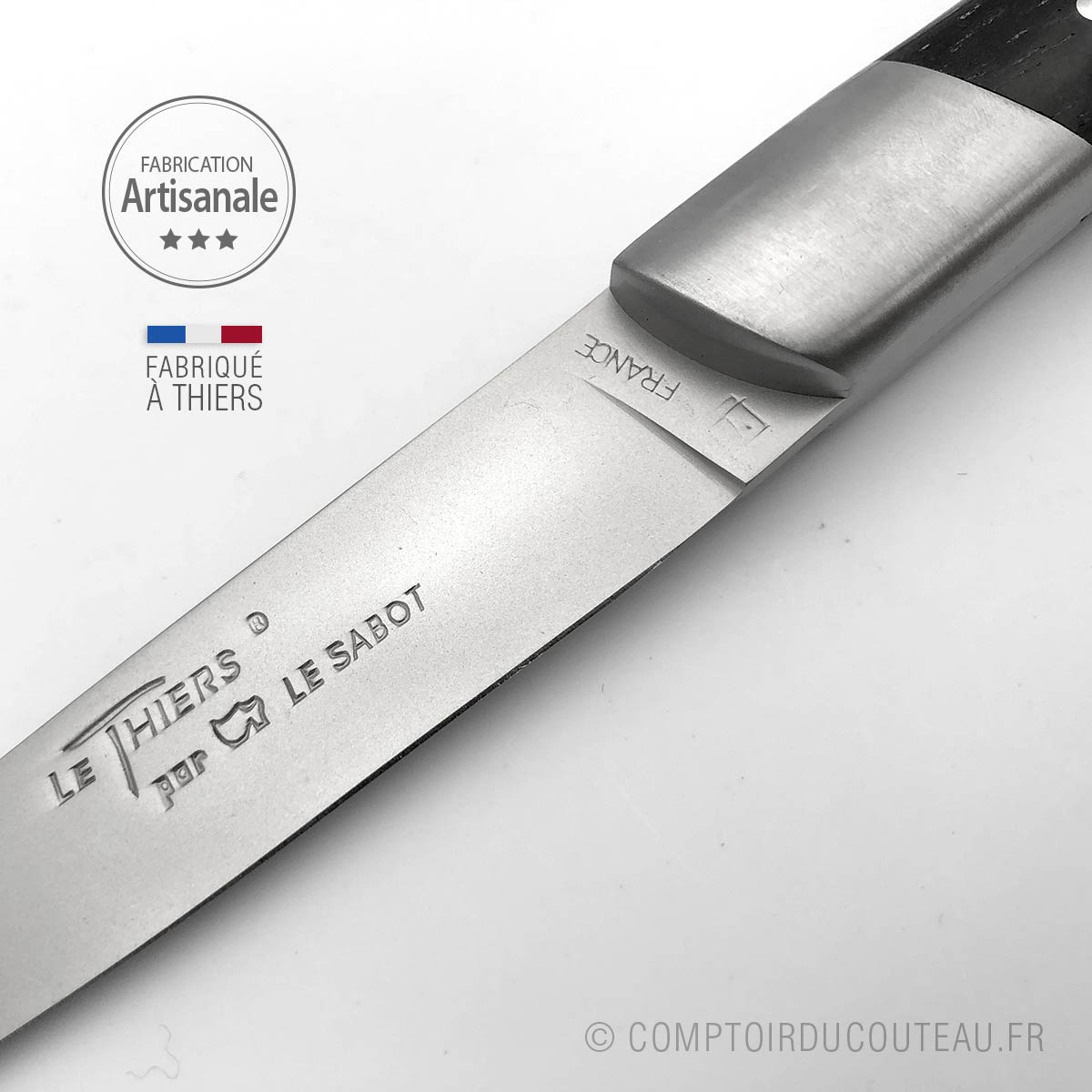 Coffret 6 couteaux de table 21cm Le Thiers manche olivier AU SABOT