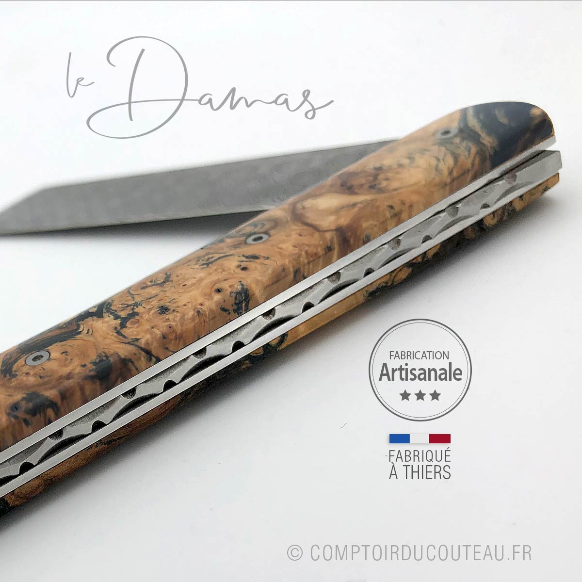 couteau-20-20-damas-marronnier-stabilise-ressort-guilloche-main-detail