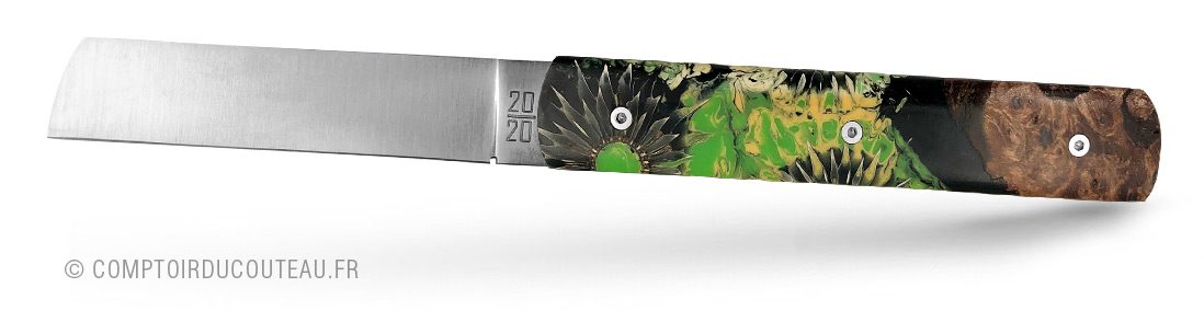 couteau de poche artisanal 20/20 serie limite cep de vigne et chadon