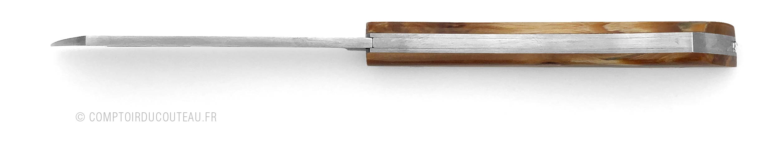 couteau de poche artisanal arca andrea bois de bouleau vue dessus