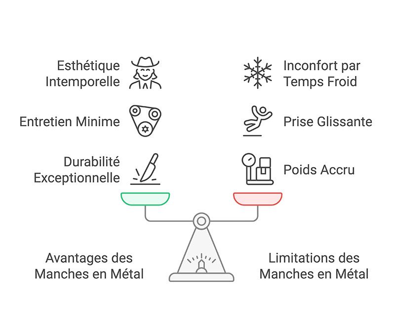 avantages et inconvénient d'un manche en métal pour couteau