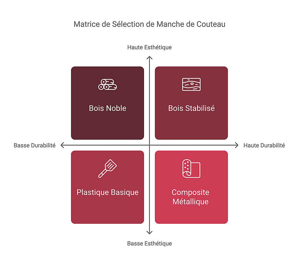 matrice de selection de manche de couteau