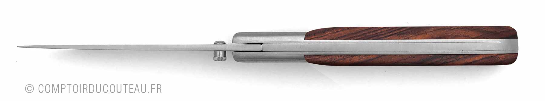 le couteau de chasse manche en bois de vallernia par claude dozorme vue profil