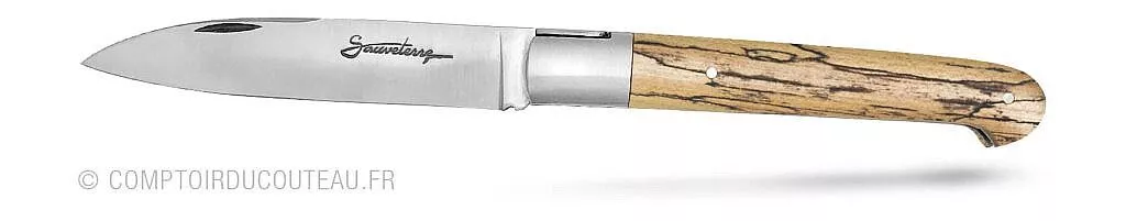 couteau de poche le sauveterre vue de profil manche hêtre