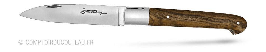 couteau de poche le sauveterre vue de profil manche ziricote
