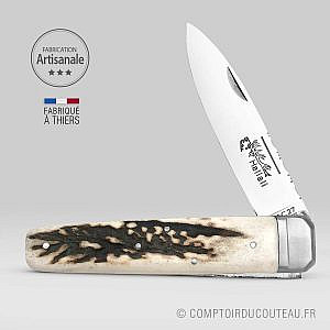 Grand couteau chasse hallali doris chastel Cerf 14 cm ouvert