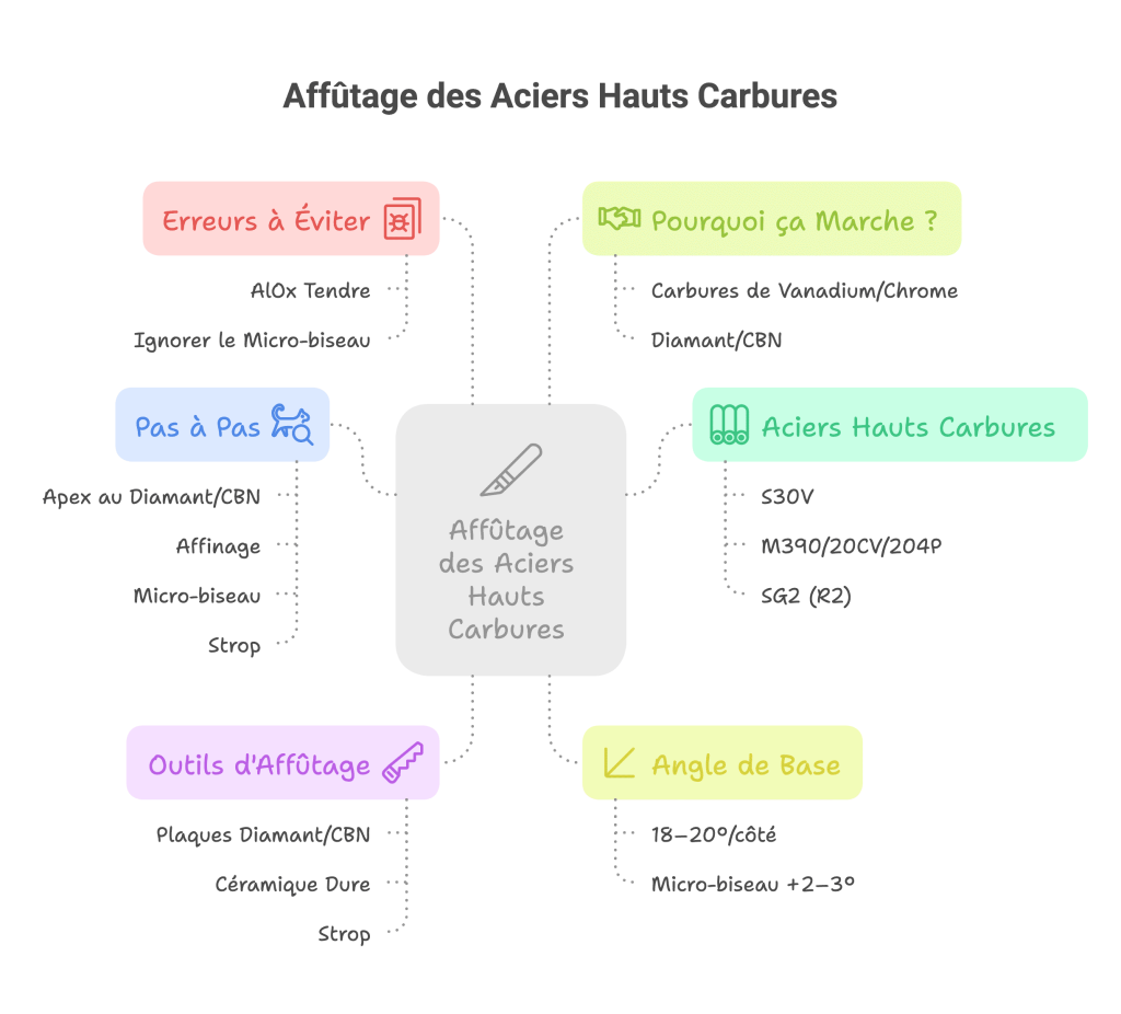 affutage des aciers hauts carbures