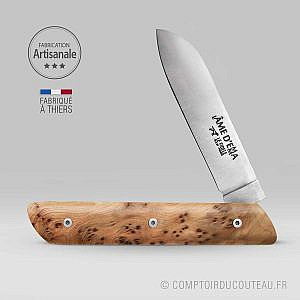 couteau l'âme d'Emma bois de genévrier ouvert