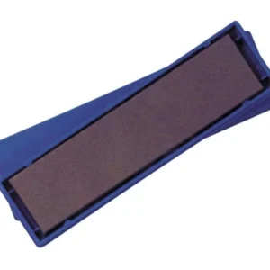 Pierre à aiguiser céramique Spyderco Medium 302.M brune dans son étui bleu