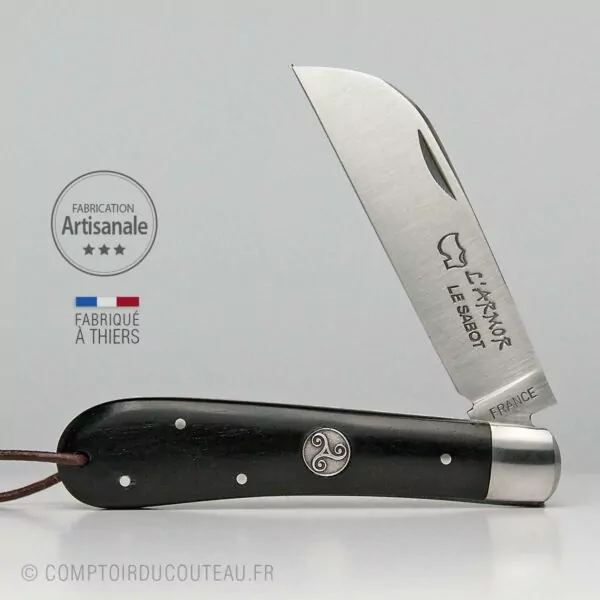 Couteau Armor (London) Bois Ebene Médaillon Triskell