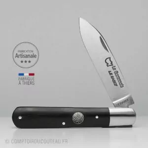 Couteau Garonnais Bois ebene Médaillon Croix Occitane