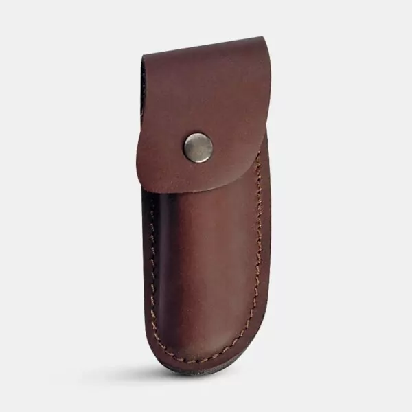 etui en cuir marron pour couteau baribal ou amicu