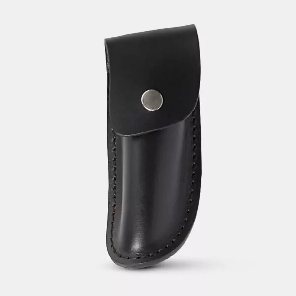 etui en cuir noir pour couteau baribal ou amicu