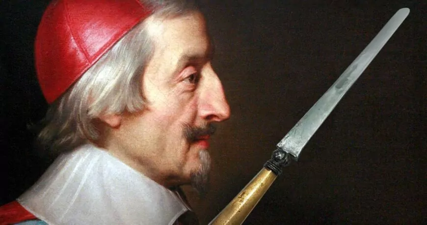 Le Cardinal Richelieu, inventeur du couteau de table à bout rond