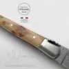 couteau damas laguiole bois loupe genévrier giolloché main