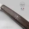 alpin plein manche bois de wengue motif flocon