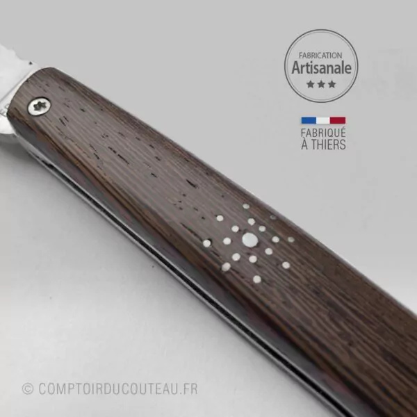 alpin plein manche bois de wengue motif flocon