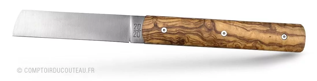 couteau le 20/20 manche olivier par le fidèle