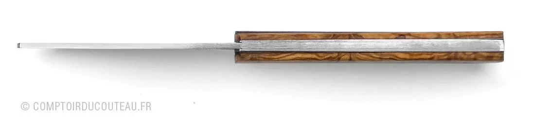 couteau le 20/20 manche bois de olivier par le fidèle