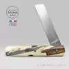 couteau le 20/20 manche éclats mammouth stabilisé résine beige le fidèle