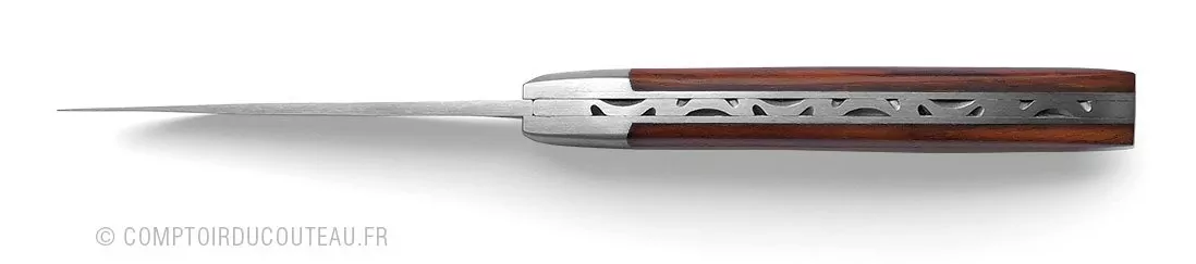 couteau le thiers 11 cm cocobolo ressort guilloche le fidèle