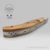 couteau yatagan bois de genévrier croix basque guilloché main