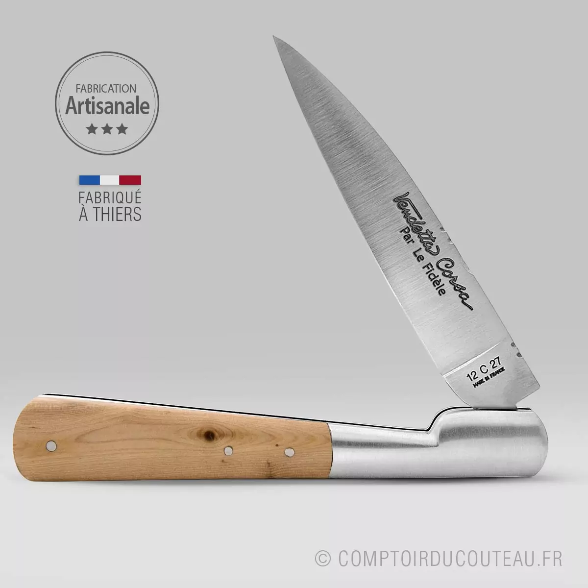 couteau corse vendetta manche en genévrier