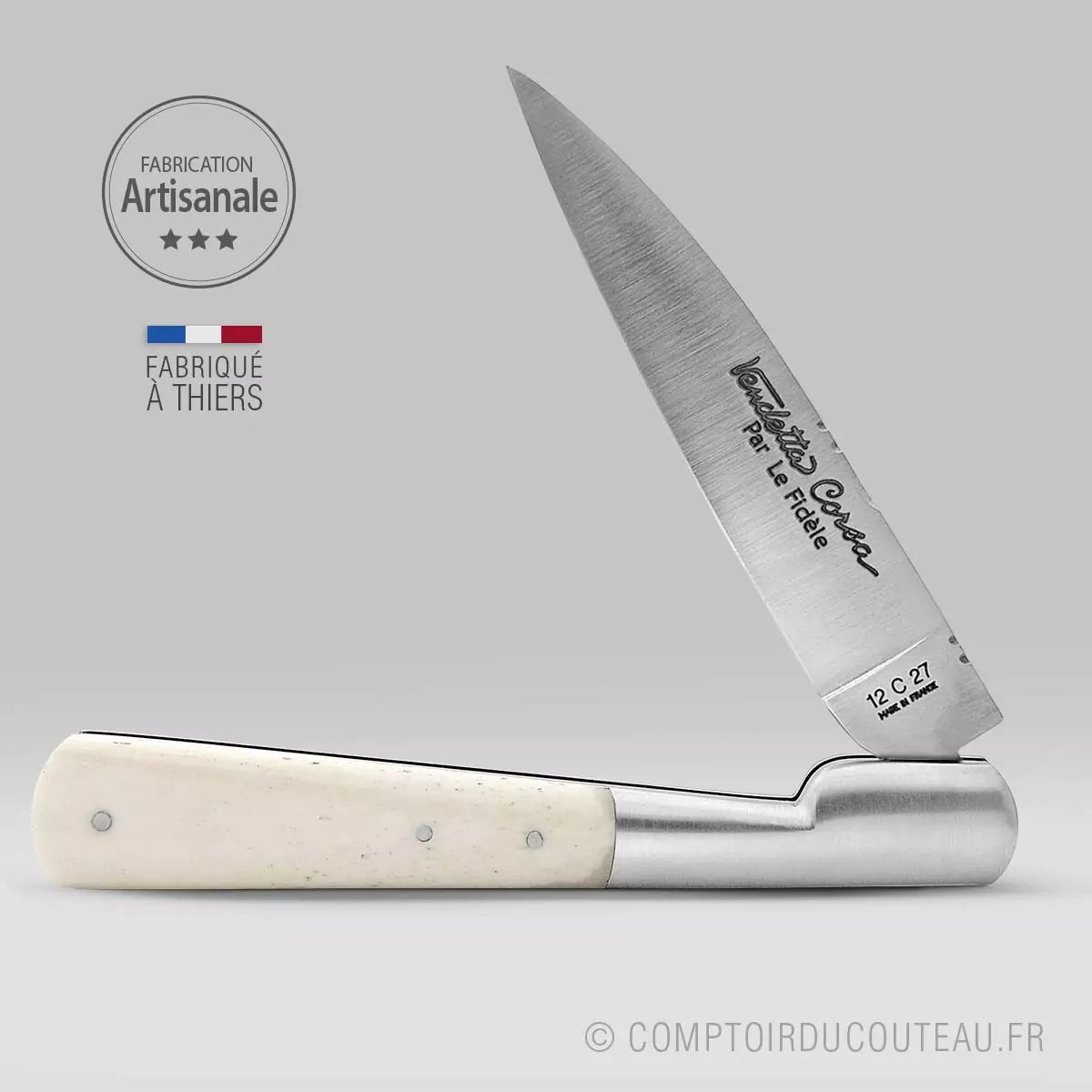 couteau corse vendetta manche ivoire