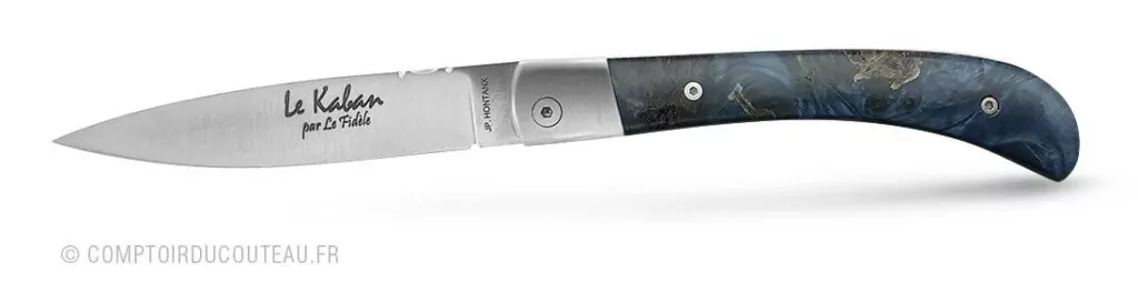 couteau breton le kaban manche en bois marronnier stabilisé