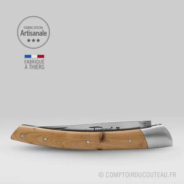 couteau le thiers bois d'ébène guilloché main