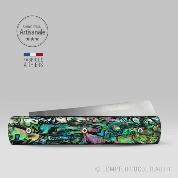 couteau le 20/20 manche abalone stabilisé le fidèle