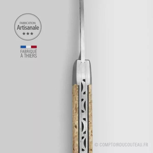 couteau le Thiers bois bouleau de finlande le fidèle guilloché