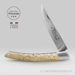 couteau le Thiers bois bouleau de finlande le fidèle guilloché