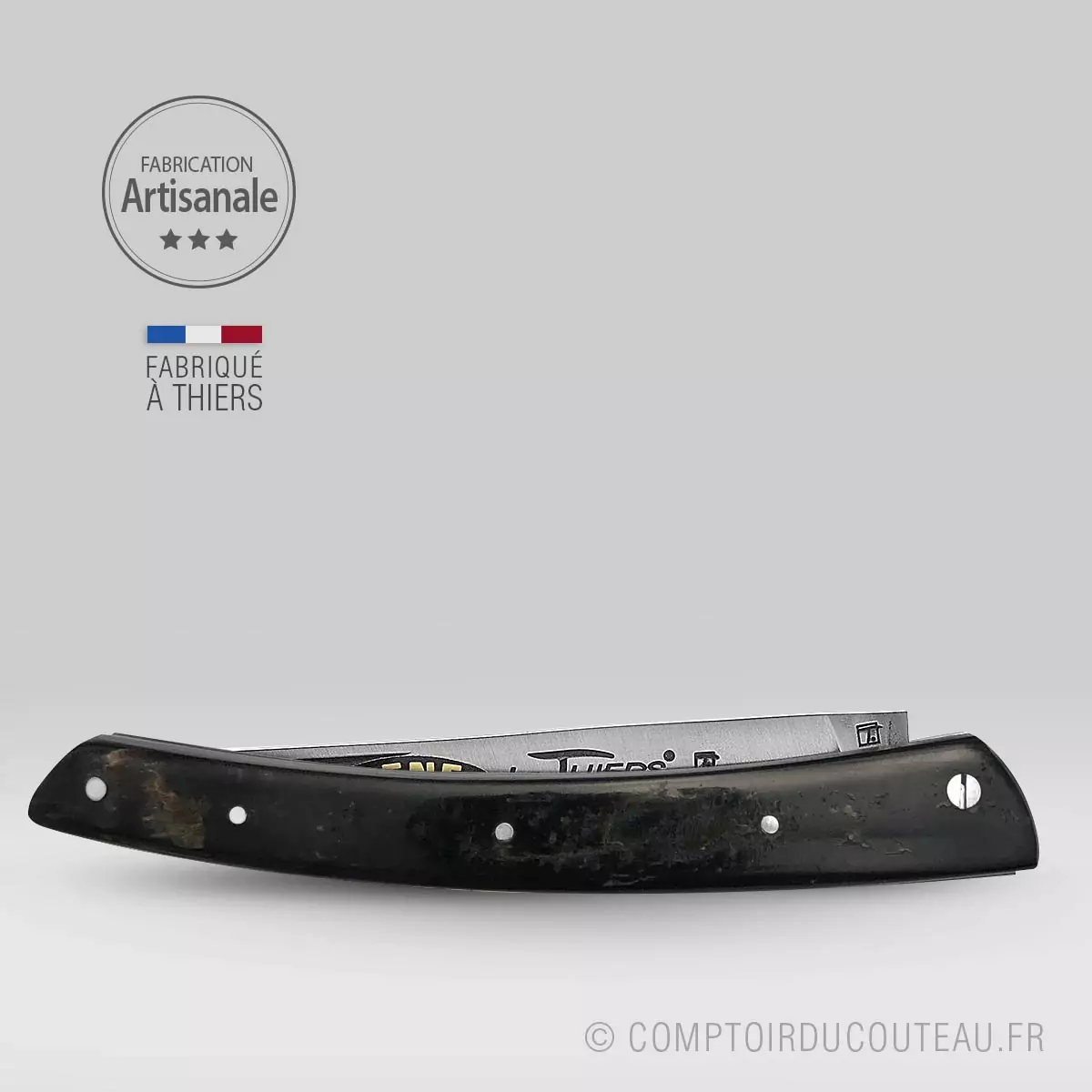 couteau Le Thiers Le Fidèle corne de buffle guilloché